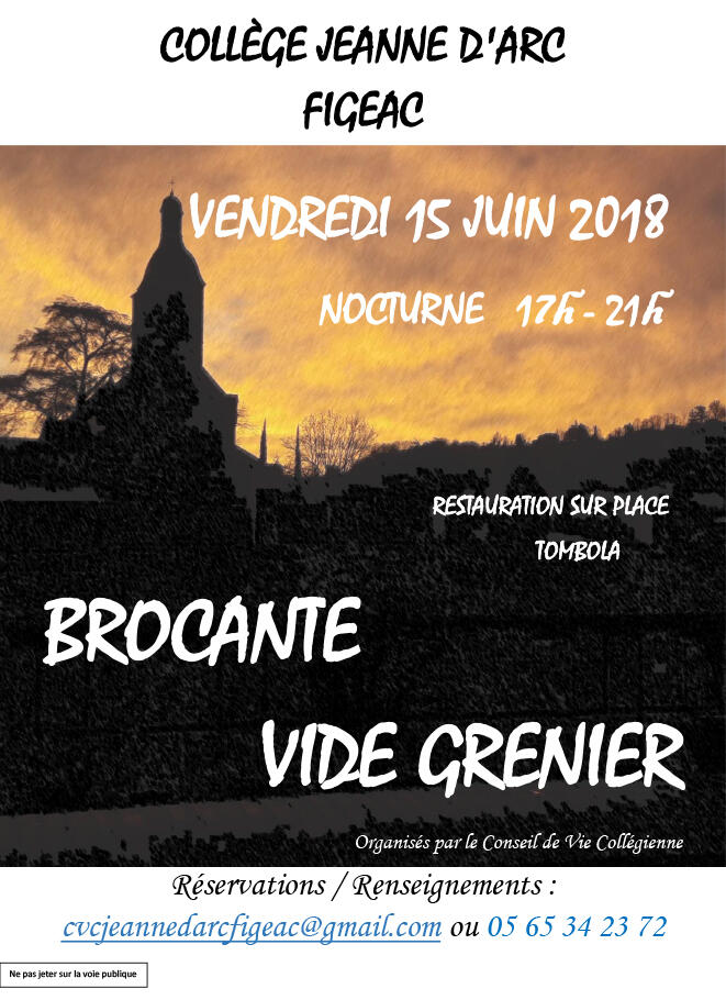 2018 vide grenier jeanne d'arc