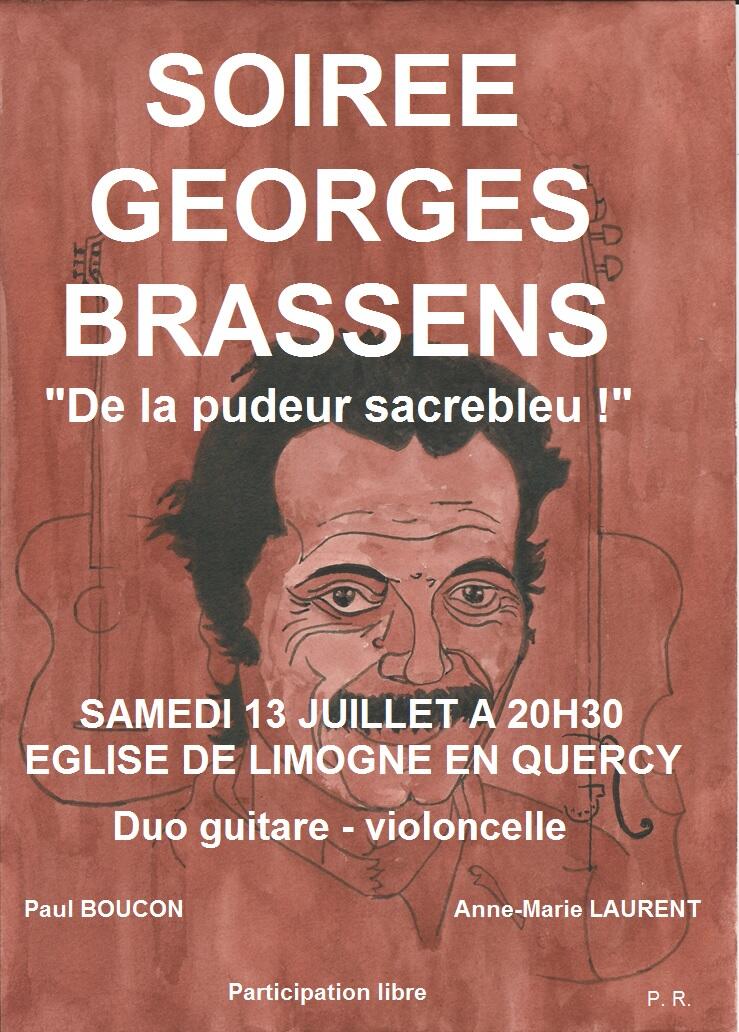 AFFICHE BRASSENS LIMOGNE