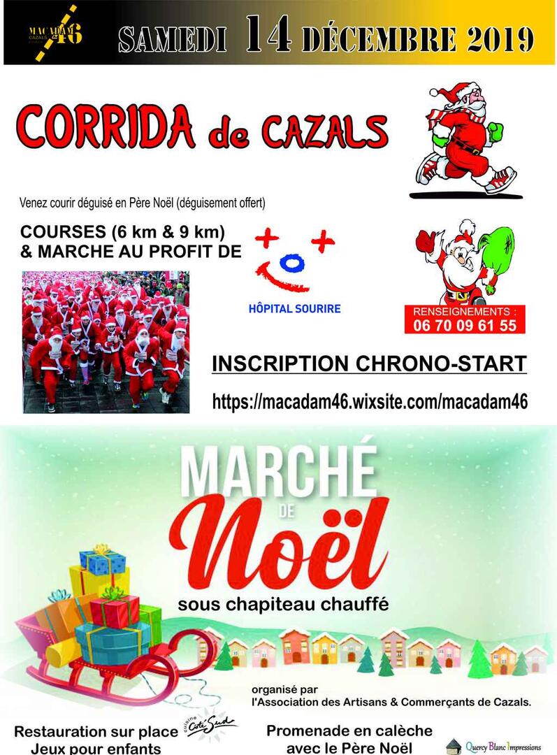 affiche marché de noel cazals 2019
