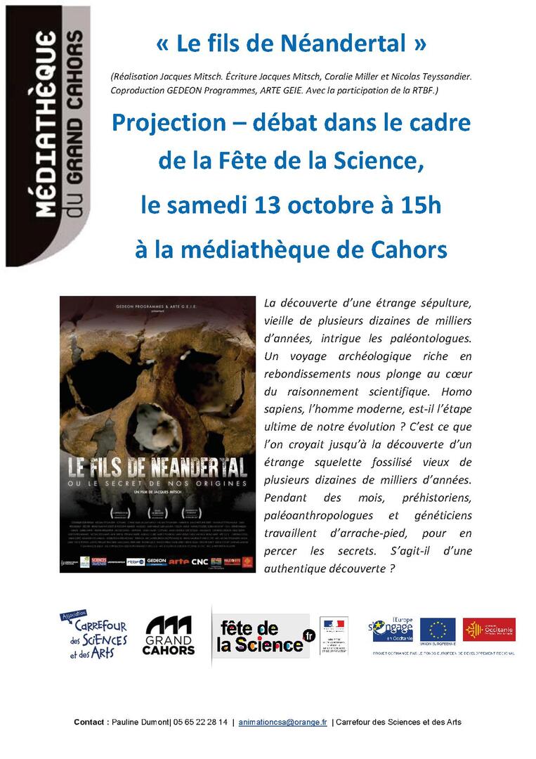 affiche fils de neandertal