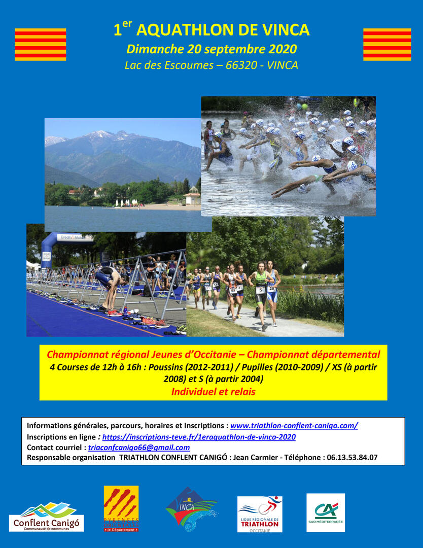 Affiche Aquathlon Vinça 2020