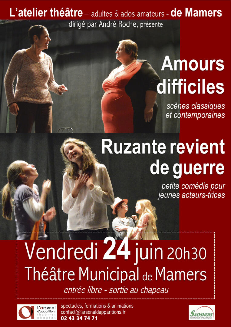 Affiche atelier théatre 24 juin 2016
