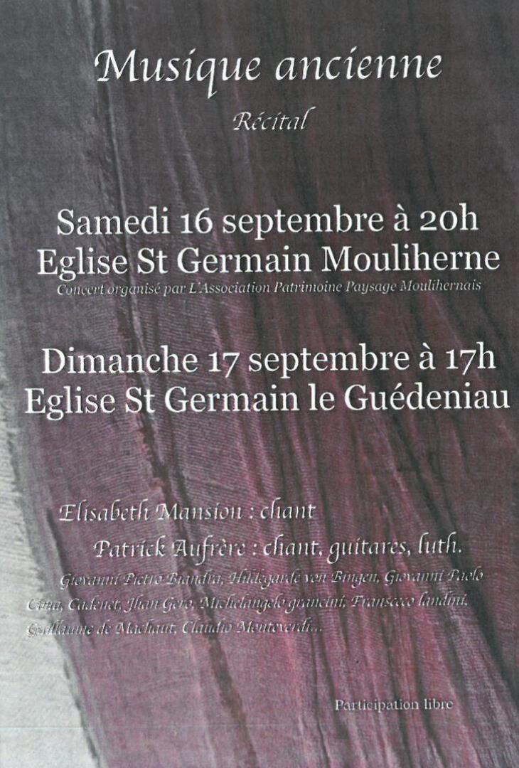 Affiche récital Le Guédeniau