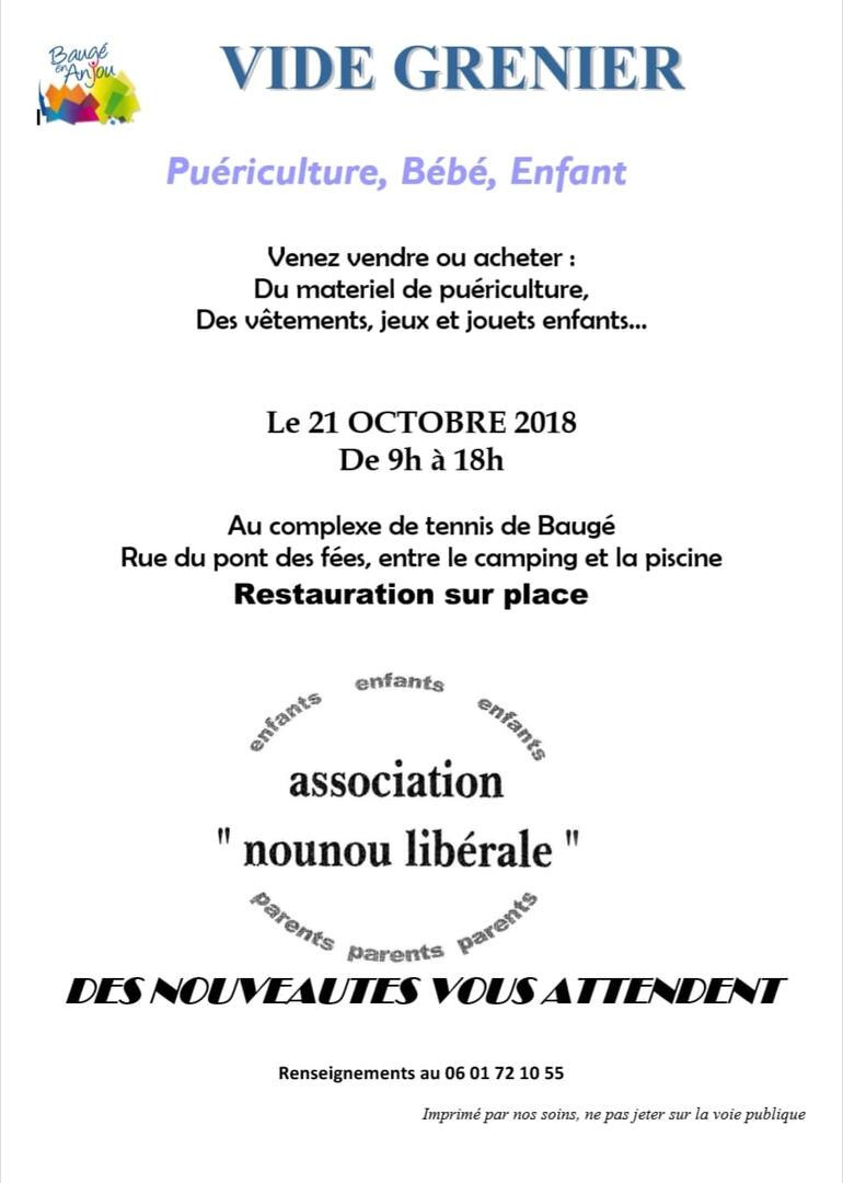 Affiche-vide-grenier-puériculture-bébé-enfant-Baugé