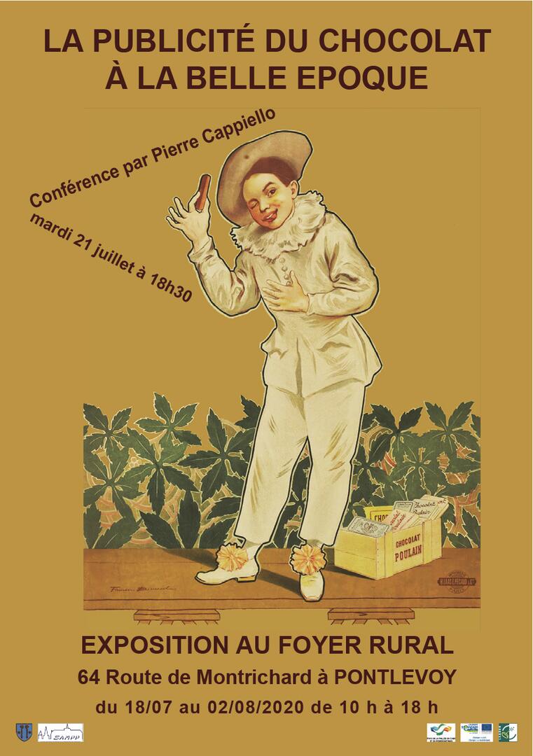 exposition à Pontlevoy sur la publicité du chocolat Poulain