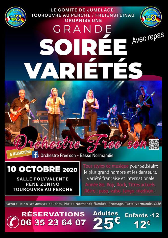 Soirée variété comité de jumelage 10 octobre 2020