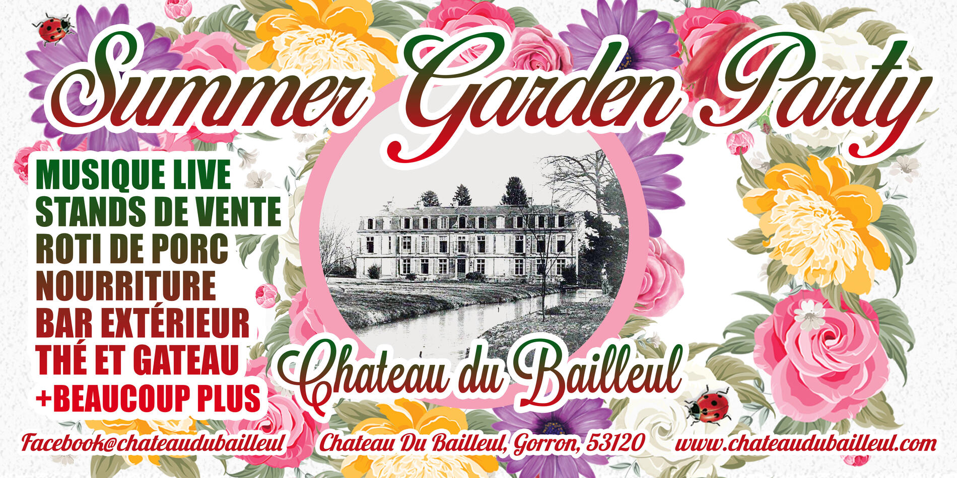 Summer garden party au Château du Bailleul