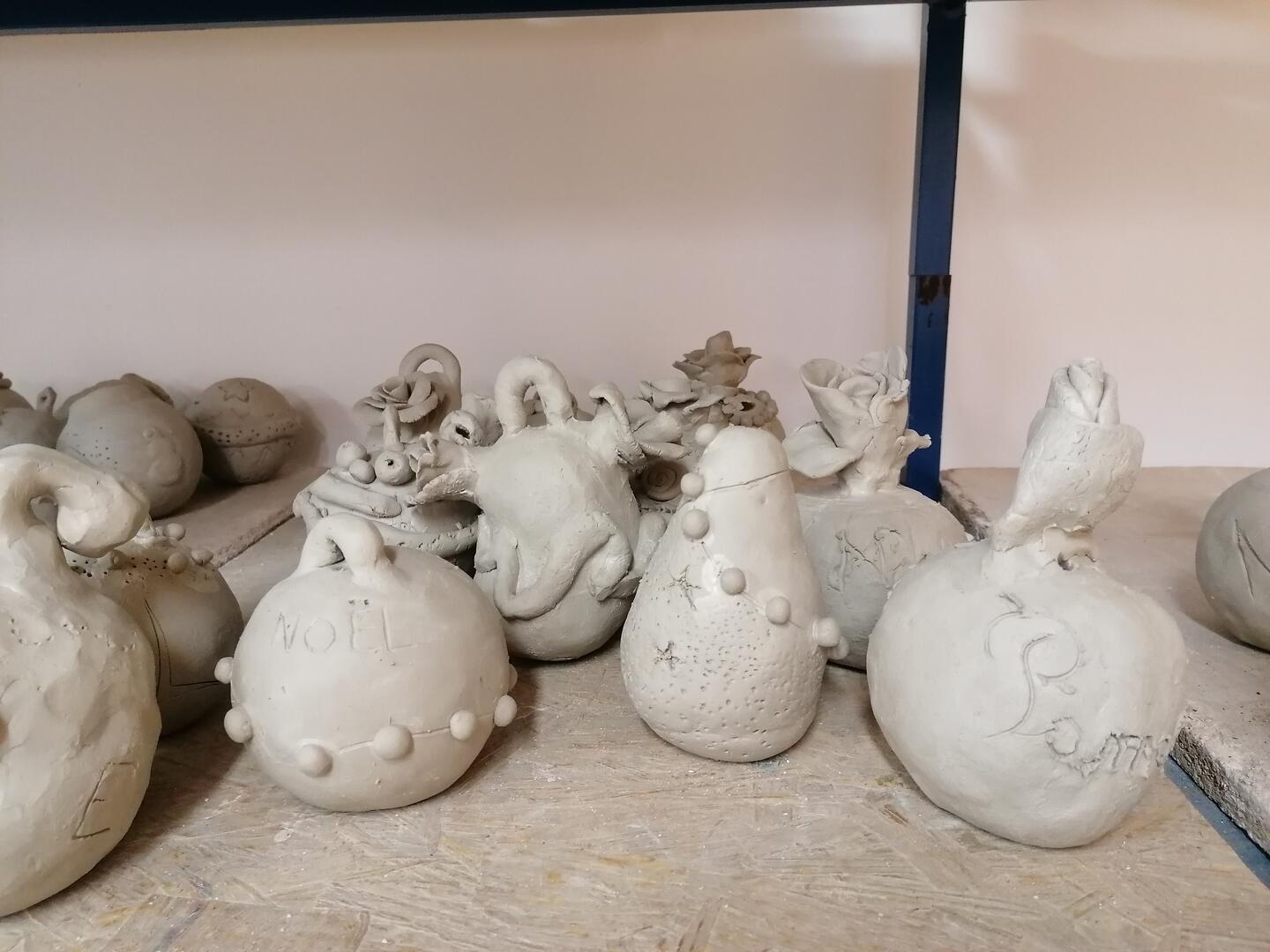 Boules de Noël avant cuisson