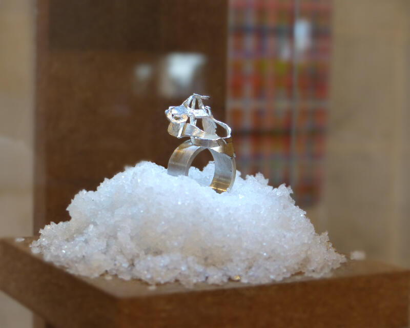 Bague "Univers" en argent, pièce unique