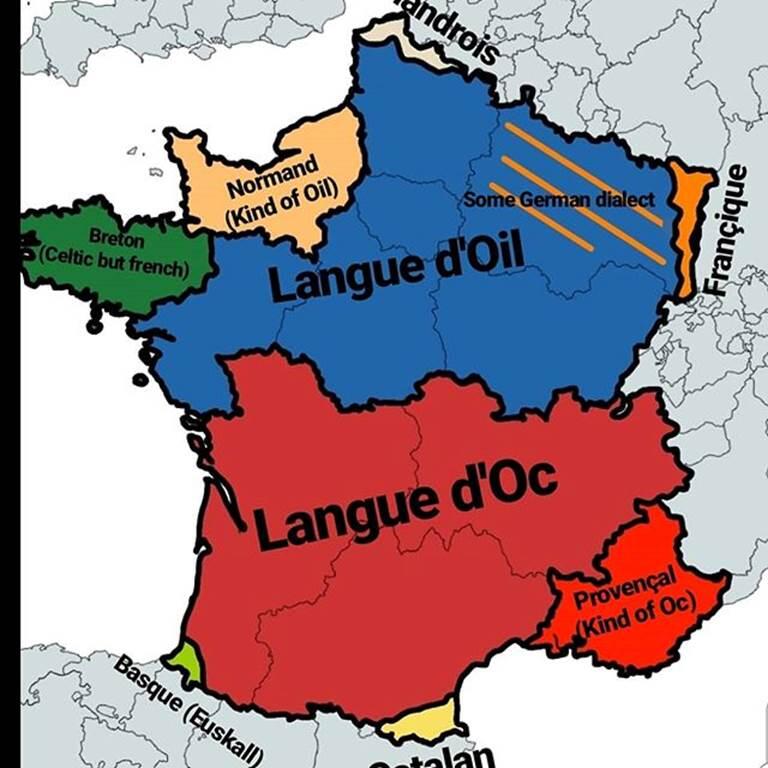 Geo langue Oc Oïl