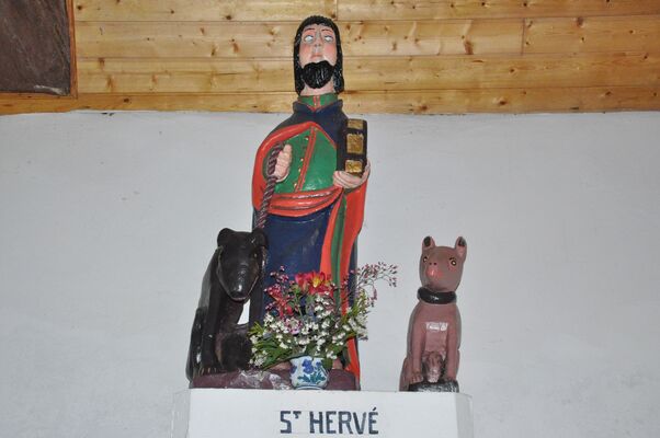 Chapelle St Georges - intérieur - Meslan - Pays roi Morvan - Morbihan Bretagne sud - CP CCPRM (7).JPG