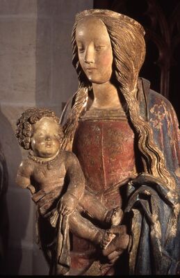 Troyes, 16e siècle - Vierge à l'enfant de Villenauxe (détail) - 882.14 - (c) Musées de Troyes - .jpg