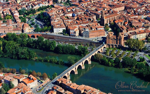 Vue aérienne de Montauban