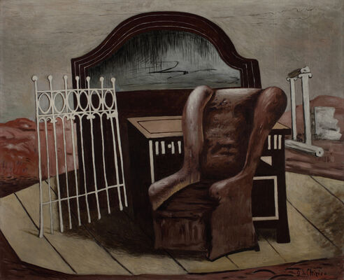 Giorgio de Chirico, Mobiliers dans la vall+--�e, 1928.JPG