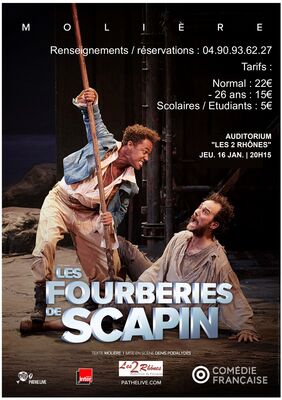 Affiche Les fourberies de Scapin à Fourques le 16 janvier 2020.jpg