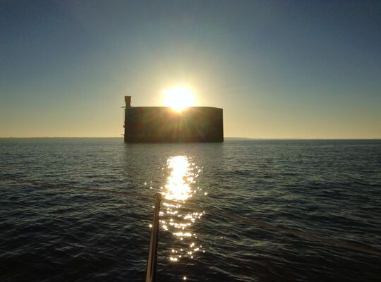 coucher de soleil sur le Fort Boyard