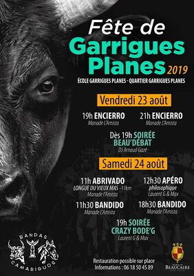Affiche Fête Garrigues Planes à Beaucaire jusqu'au 24 août.jpg