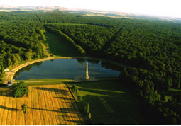Vue aérienne de la Pagode de Chanteloup à Amboise
