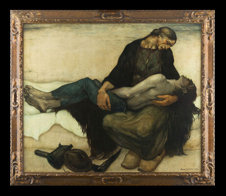 Tableau La Pieta d'Anto Carte - Collections Ville de Mons - Conserv+® +á l'Artoth+¿que -®Atelier de l'Imagier .jpg