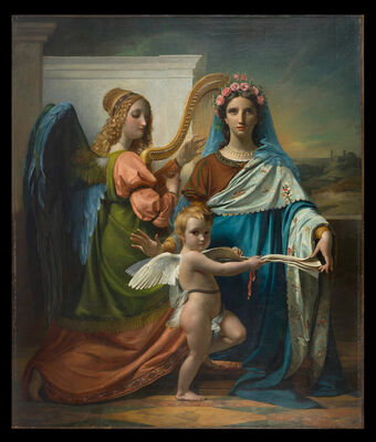 Tableau Sainte C+®cile de JF Navez - Collections Ville de Mons - Conserv+® +á l'Artoth+¿que -®Atelier de l'Imagier.jpg