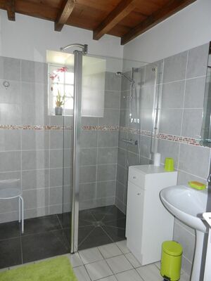 Salle de bain avec douche