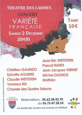 CONCERT DE VARIÉTÉ FRANÇAISE