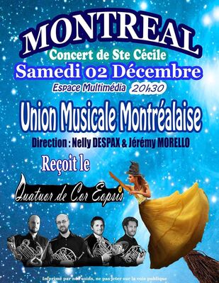 CONCERT DE SAINTE CÉCILE À MONTRÉAL-DU-GERS