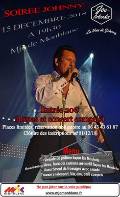 Soirée Johnny de la MJC de Monblanc