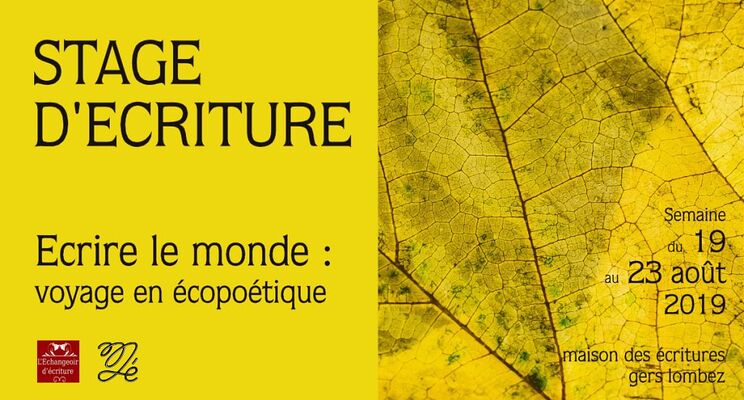 stage d'écriture - écrire le monde, voyage en écopoétique