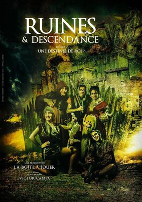 Ruines et descendance au village fortifié de Larressingle