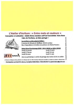 Atelier d'écriture