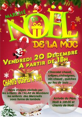 Marché de noel de la MJC de Monblanc