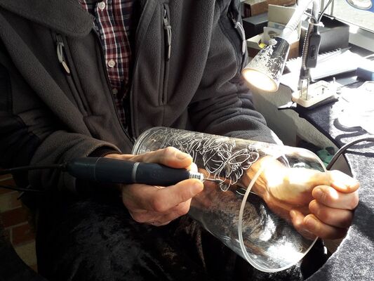 Gravure sur verre - Artisan d'art - Josselin - Morbihan - Bretagne