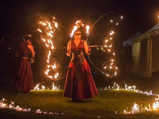 Festiv'été - Tan Elleil - Spectacle de feu - Josselin - Morbihan - Bretagne