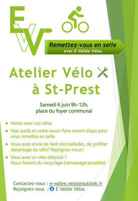 Atelier vélo à Saint-Prest
