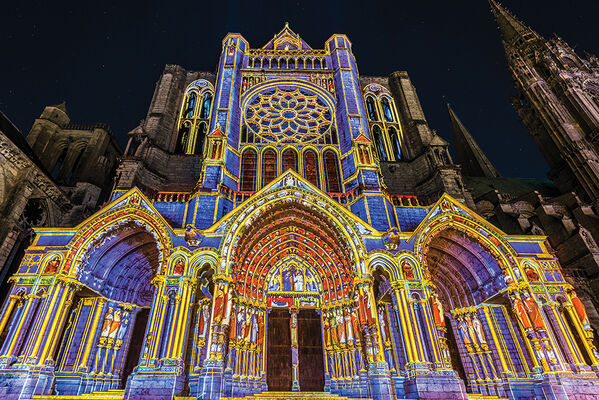 Cathédrale de Chartres illuminée