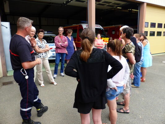 Visite du centre de secours