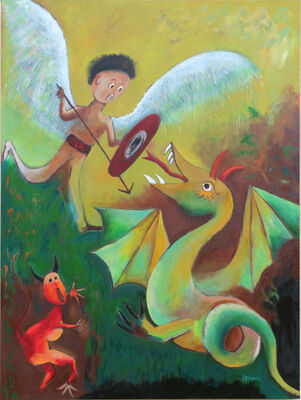 5-Le-courage-de-Saint-Michel-hst-130-x-97-cm2018