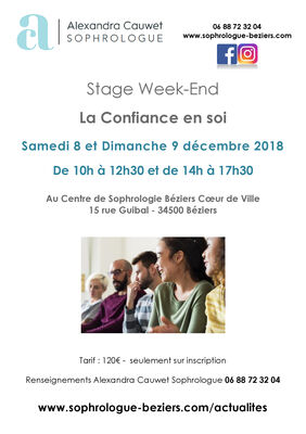 Stage Week-End 3 : La confiance en soi
