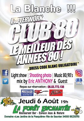 Affiche Afterwork Club 80