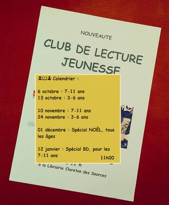 2018-2019 club lecture jeunesse clareton Béziers