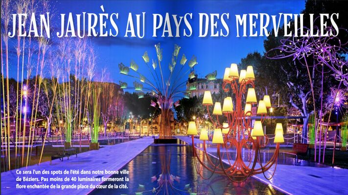 Lumières sur la ville de Béziers