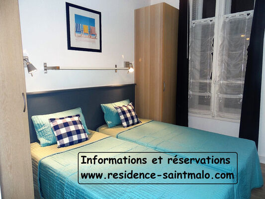 Lits jumeaux - Le Tangon - Résidence la Hoguette - Saint-Malo
