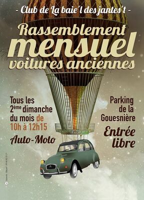 Rassemblement mensuel de voitures anciennes