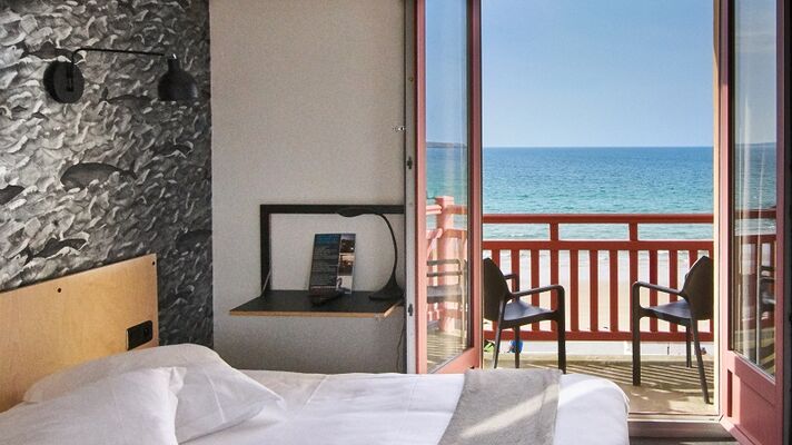 chambre double vue mer-hotel les charmettes -saintmalo
