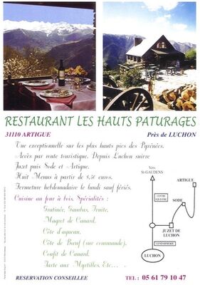 les hauts paturages prospectus LUCHON