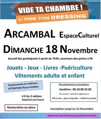 18 nov Vide ta chambre arcambal