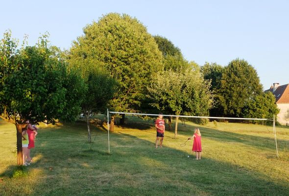 Au terrain de badminton