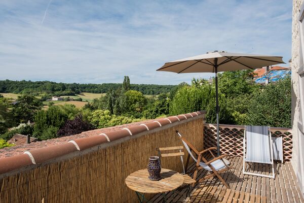Chambre Rocamadour terrasse extérieure