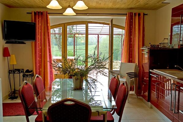 Vue intérieure sur terrasse